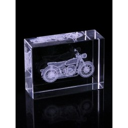 Presente quadrado de cristal por atAcado da fábrica Com laser do moto 3d