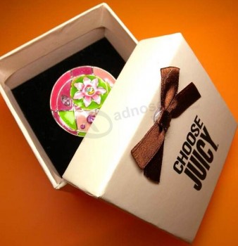 изготовленный под заказ высокий-качество небольшой рекламной эмблемы подарочной коробке с bowknot