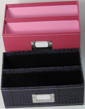 Custom high-quality Leather Double Division Collecting Boxes