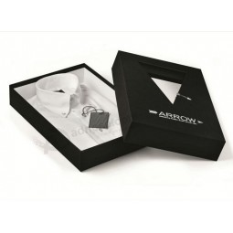 Benutzerdefinierte hoch-Qualität Schwarz Karton VerPackung Shirt BoX