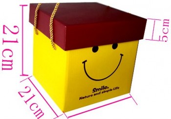 оптовая изготовленная на заказ высокая-качество мультфильм улыбается лицо печатной коробке для игрушек