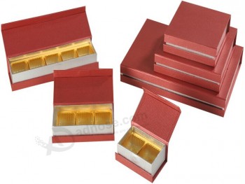 Großhandel benutzerdefinierte hoch-Qualität rot körniges Papier Paket Pillendosen mit Blasen