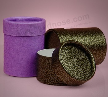 Custom high quality Cylinder Paper Gift Containers for Body Powder with your logo