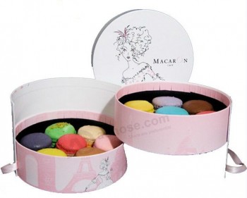 Wholesale custom high-quality Round Snack Ckaging Box with Two Layers (JB-024)
