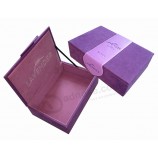 Op maat gemaakte violet fluwelen Vaderrfum geschenkdoos (Jb-021)