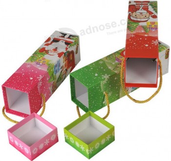Commercio all'ingrosso di alta personalizzato-Nuova scatola di regali di Natale di qualità Con maniCo