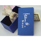Großhandel benutzerdefinierte hoch-Qualität Silber heiß SteMpeln Logo Haarnadel Papier GeschenkboX