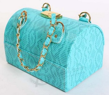 изготовленный на заказ высокое качество голубой арочный портативный сундук туалетные сумки