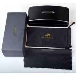Custom high quality Famous Brand Glasses Black Leather Packing Box with your logo