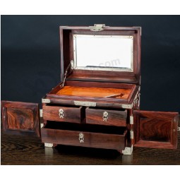 Custom high quality 100% Handworks Rosewood Dressing Box with your logo