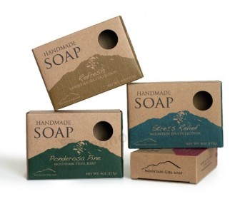 Custom high quality Printing Kraft Paper Card Soap Box with your logo