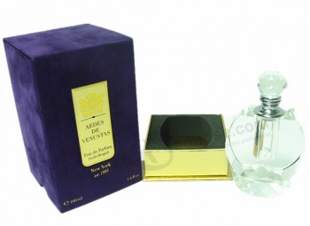 CaiXa de perfume de Papel de veludo roXo luXo personalizado de alta qualidade