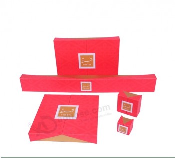 Al por mayor personalizado alto-Cajas de regalo de choColate rosa de calidad Con bases doradas