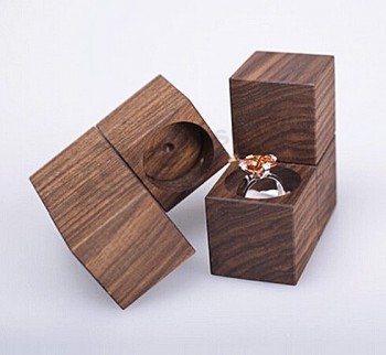Benutzerdefinierte hochwertige Blöcke Form Holz Parfüm AufbewahrungsboX