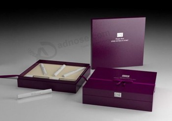 пользовательский высококачественный фиолетовый картон подарочной коробке для eyeliners