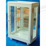 Custom high quality Ivory White Cosmetic Cabinet with Two Layers Glasses and your logo