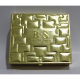 豪华金色皮革梳妆盒，可根据您的标志定制