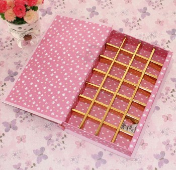 도매 주문 최고-28 개 사단이있는 고급 핑크색 디저트 선물 상자