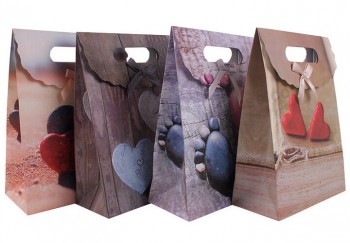 Wholesale custom high-end Patterned Gift Package Bag with Magic Tape Press-Button