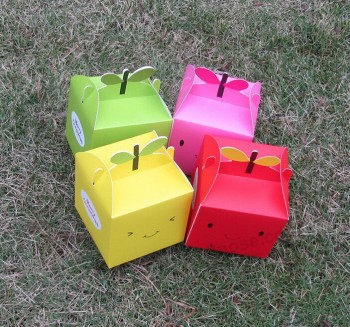 Boîte de cadeau d'emballage de pomme de Coloration pour la Coutume avec votre logo