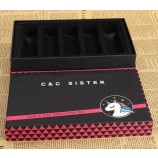 Fashion Cosmetics Packaging Box with Black Tray for custom with your logo