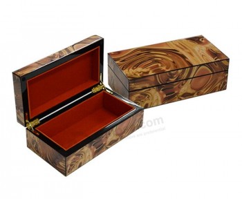 глянцевый деревянный ящик для хранения духов для вашего логотипа