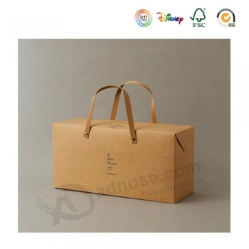 Wholesale custom high-end Brown Kraft Paper Carrying Bag with Handles