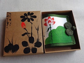 дешевая элегантная коробка подарка бумажника бумажника крафта для таможни с вашим логосом