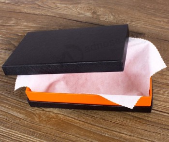 Leather Wallet Gift Box with Clear Clothing for custom with your logo