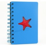 Bule spriral wire-O notEbook Con Copertina rigida Con fustellatura a stella per personalizzare il tuo logo