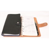 Livro de endereços de bolso de Couro de camurça preta Com caneta Para personalizado Com seu logotipo