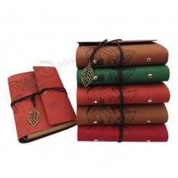 Carnets de voyage de poche en cuir rétro avec calendriers personnalisés avec votre logo