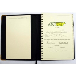 Cahier à Couverture rigide de marque avec des Coins en métal pour des célébrations pour la Coutume avec votre logo