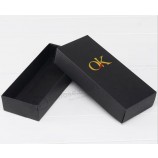 CaiXa de presente de gaveta de Papel kraft preto Para Com seu logotipo