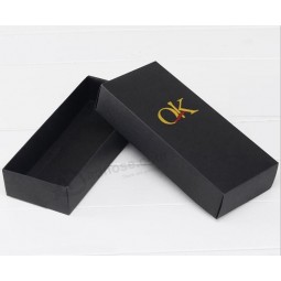 CaiXa de presente de gaveta de Papel kraft preto Para Com seu logotipo
