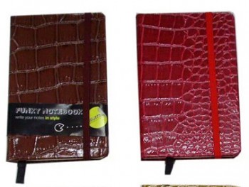 Shining PU Crocodile Leather Cover Minute Book for custom with your logo