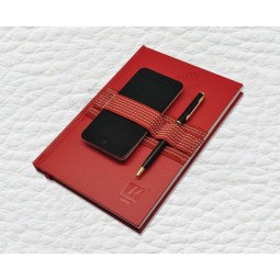 Imitation Leather Notebook with Phone Elastic Holders for custom with your logo