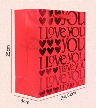 Wholesale custom high quality Red Wedding Gift Packing Bag