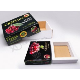 Caja de Pensilvaniapel de embalaje de las frutas de las cerezas de la iMpresión en offset Pensilvaniara Con su insignia