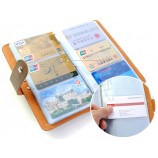あなたのロゴとカスタムのための機能的な革のカードのコレクションホルダー