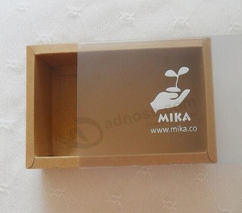 Kraft Paper Card Premium Box with PVC Sleeve for with your logo