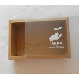 Kraft Pensilvaniaper card premium boX with pvc sleeve Pensilvaniara Con su logotipo.