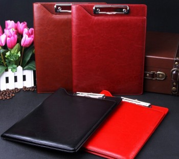 Hight-Quality Leather Wordpads with Clips for custom with your logo