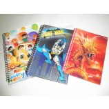 3D cartoon afdrukken pvc dekt spiraal notEbooks voor op maat met uw logo