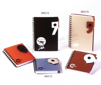 Fio da taPfa do pvc-O cadernos Com botões personalizados Para o seu logotipo