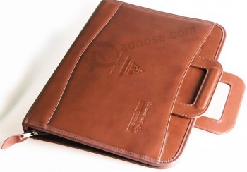 импортный коричневый кожаный портфель для таможни с вашим логотипом
