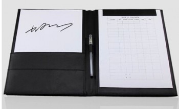 A4 Size Black Leather Document Folder for custom with your logo