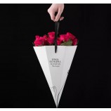 Cone.-Forma de iPfressão flores embalagem sACo Para o Costume Com o seu logotipo