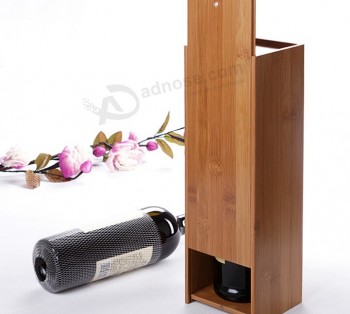 Nature Sliding Lid Bamboo Wine Box for with your logo