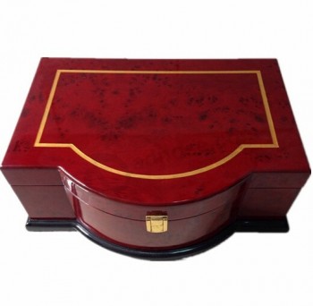 Alta-Conjunto de caja de eXhibición de joyería de madera especializada de calidad Pensilvaniara Con su logotipo